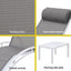 Gardeon 3PC Sun Lounge Outdoor Lounger Table Chairs Steel Patio Furniture Garden