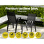 Gardeon 2PC Outdoor Dining Chairs Stackable Lounge Chair Patio Furniture Black