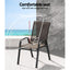 Gardeon 6PC Outdoor Dining Chairs Stackable Lounge Chair Patio Furniture Brown