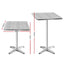 Gardeon Outdoor Bar Table Adjustable Aluminium Square 70/110cm