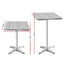Gardeon Outdoor Bar Table Adjustable Aluminium Square 70/110cm