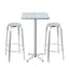 Gardeon 3-Piece Outdoor Bar Set Bistro Table Stools Adjustable Square Cafe