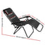 Gardeon 2PC Zero Gravity Chair Folding Outdoor Recliner Adjustable Sun Lounge Camping Black