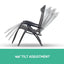 Gardeon 2PC Zero Gravity Chair Folding Outdoor Recliner Adjustable Sun Lounge Camping Grey