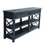 Heston Black Oak Console Table 160cm