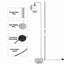 Artiss Floor Lamp Modern Industrial Standing Light with Clear Glass Shade, Silver Metal Tall Lamp for Living Room, Bedroom & Office, Anti-Tipping Weighted Base & Foot Switch (Bulb Not Included)