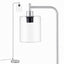Artiss Floor Lamp Modern Industrial Standing Light with Clear Glass Shade, Silver Metal Tall Lamp for Living Room, Bedroom & Office, Anti-Tipping Weighted Base & Foot Switch (Bulb Not Included)