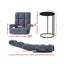 Floor Sofa Chair & Coffee Table Set, Swivel Lounge Recliner Side Tables