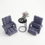Floor Sofa Chair & Coffee Table Set, Swivel Lounge Recliner Side Tables