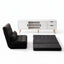 Sofa Bed Adjustable Floor Chair & TV Unit 120cm Entertainment Cabinet Set