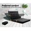 Sofa Bed Adjustable Floor Chair & TV Unit 120cm Entertainment Cabinet Set