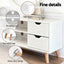 Sofa Bed Adjustable Floor Chair & TV Unit 120cm Entertainment Cabinet Set