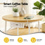 Floor Lounge and Coffee Table w/ Charging Station Set