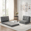 Single Sofa Bed and Side Table Set, Adjustable Recliner Narrow End Table