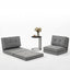 Single Sofa Bed and Side Table Set, Adjustable Recliner Narrow End Table