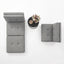 Single Sofa Bed and Side Table Set, Adjustable Recliner Narrow End Table