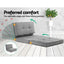 Recliner Adjustable Floor Chaise Lounge & Ottoman Foot Rest Grey Set