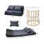 Floor Lounge Sofa Bed & Coffee Table 2 Tier Marble Effect Side Table Set