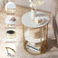 Floor Lounge Sofa Bed & Coffee Table 2 Tier Marble Effect Side Table Set