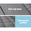 Floor Lounge Sofa Bed 2-seater Grey Fabric