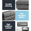 Floor Lounge Sofa Bed 2-seater Grey Fabric