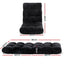 Floor Lounge Sofa Bed Flannel Fabric Black