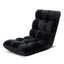 Floor Lounge Sofa Bed Flannel Fabric Black