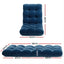 2PCS Floor Lounge Sofa Bed Flannel Fabric Navy