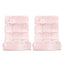 2PCS Floor Lounge Sofa Bed Flannel Fabric Pink