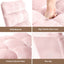 2PCS Floor Lounge Sofa Bed Flannel Fabric Pink