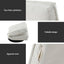 Floor Lounge & Coffee Table Set, Swviel Foldable Linen Sofa Chair White, C-Shaped Side Table Walnut