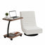 Floor Lounge 360° Swivel Foldable Sofa Chair and Side Table with Castors Set