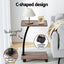 Floor Lounge 360° Swivel Foldable Sofa Chair and Side Table with Castors Set