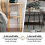 Floor Lounge Folding Swivel Sofa Chair and 2 Tier Round End Side Table Set
