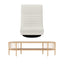 Swivel Floor Chair & TV Entertainment Unit with Storage Shelf Set