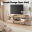 Swivel Floor Chair & TV Entertainment Unit with Storage Shelf Set