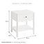 Sally Bedside Table White