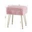 Storage Ottoman Vanity Foot Stool Pink