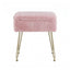 Storage Ottoman Vanity Foot Stool Pink