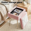 Storage Ottoman Vanity Foot Stool Pink