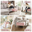 Storage Ottoman Vanity Foot Stool Pink