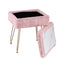Storage Ottoman Vanity Foot Stool Pink