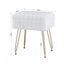 Storage Ottoman Vanity Foot Stool White