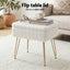 Storage Ottoman Vanity Foot Stool White