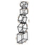 5-Tier Bookshelf Metal Geometric Display Shelf Storage Organizer Black