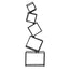5-Tier Bookshelf Metal Geometric Display Shelf Storage Organizer Black