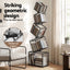 5-Tier Bookshelf Metal Geometric Display Shelf Storage Organizer Black