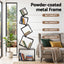 5-Tier Bookshelf Metal Geometric Display Shelf Storage Organizer Black