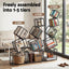 5-Tier Bookshelf Metal Geometric Display Shelf Storage Organizer Black