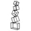 5-Tier Bookshelf Metal Geometric Display Shelf Storage Organizer Black